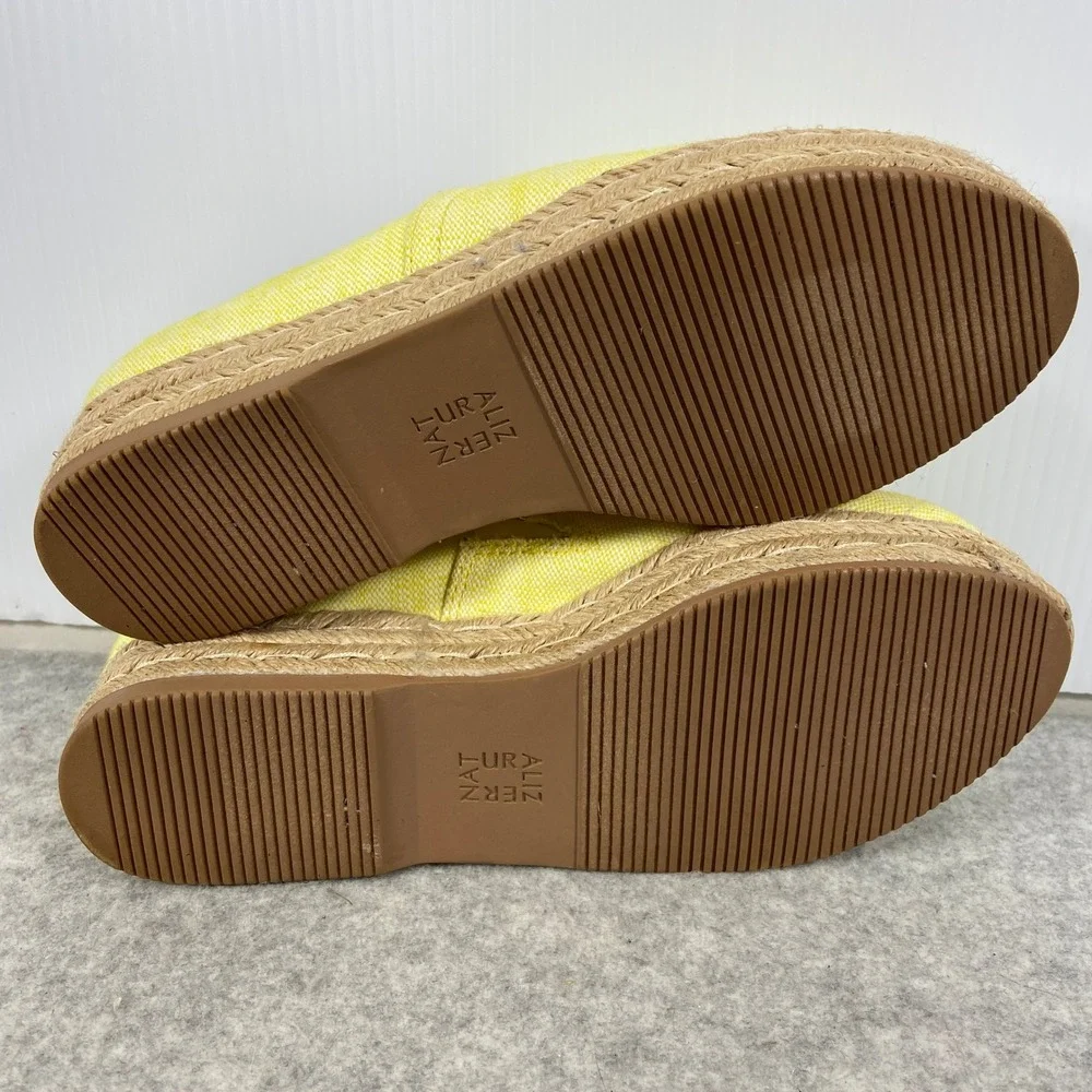Naturalizer Thea Platform Espadrille Slip On Shoes Yellow‎ Linen Womens 7.5